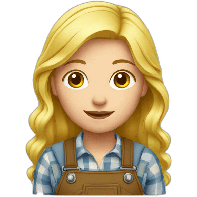 Farmer girl blond emoji