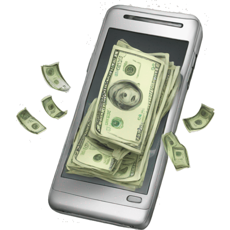 cellphone with money emoji