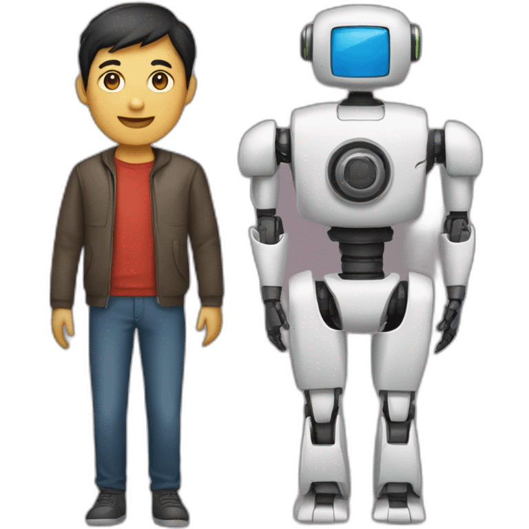 Kyrgyzstan and robot emoji