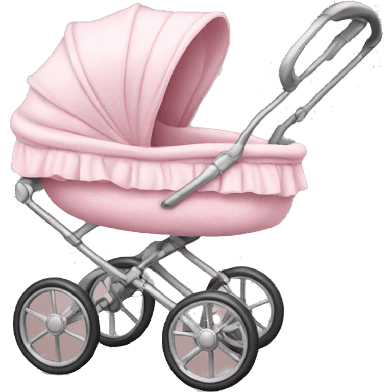 Light pink baby stroller realistic dress  emoji