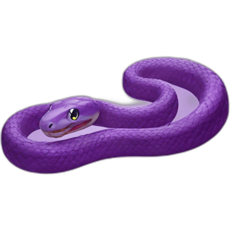 Purple lovely snake emoji