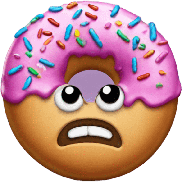 Angry donut emoji