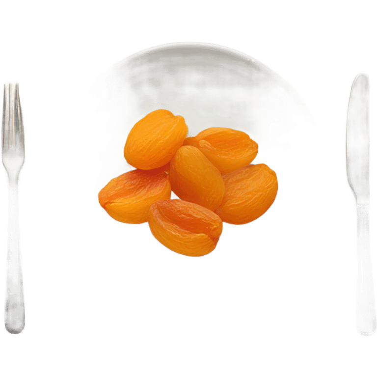 dried apricots are in a plate emoji