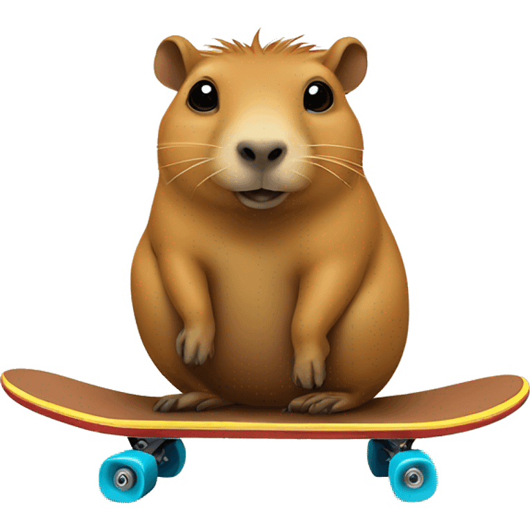 Capybara on skateboard  emoji