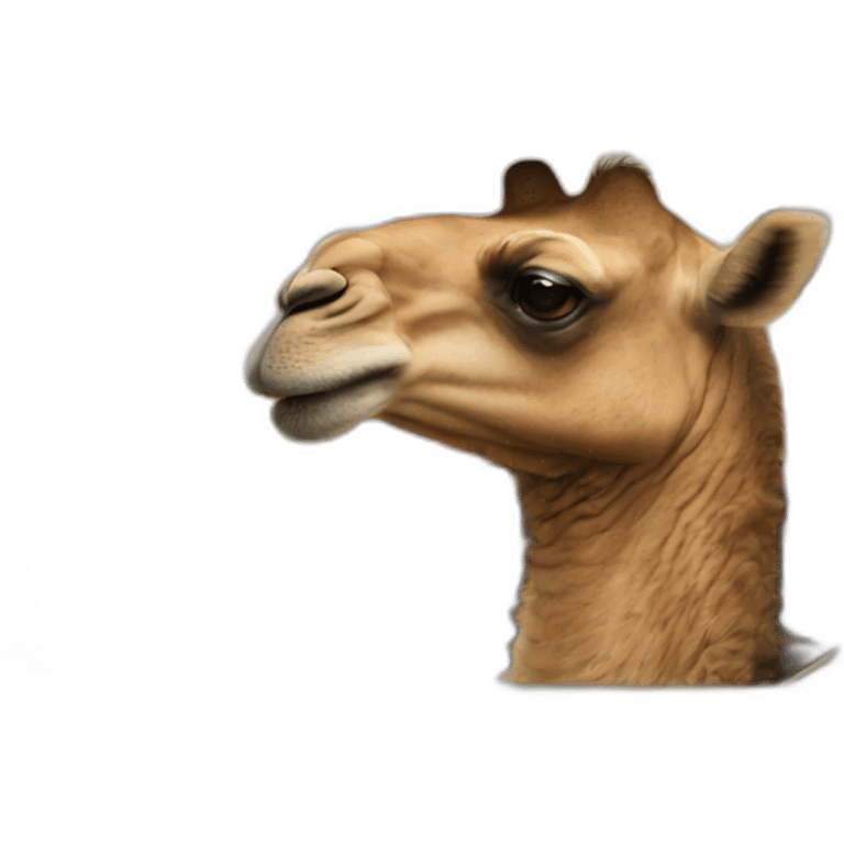 Camel driving a car emoji