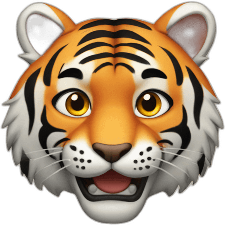 Funny tiger emoji