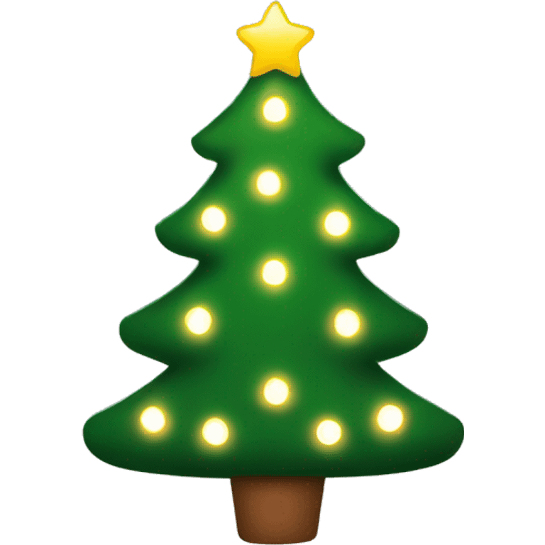 Christmas tree with white lights emoji