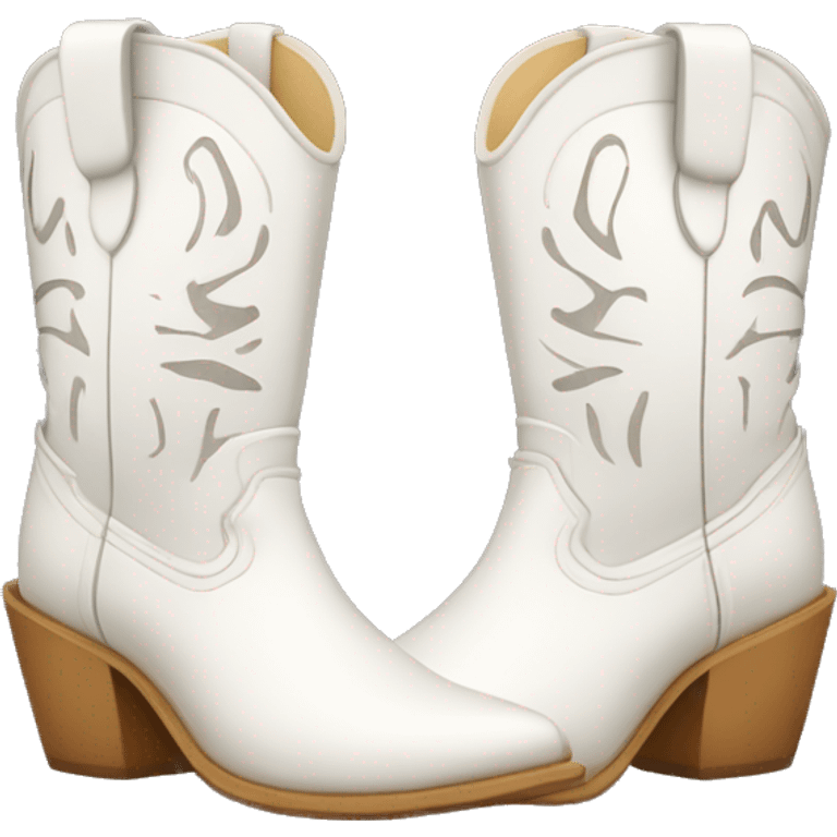 White cowgirl boots emoji