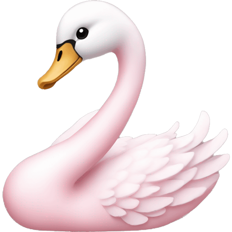 pastel pink swan emoji