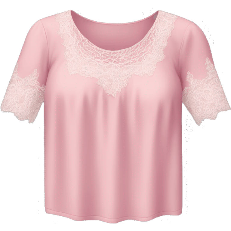  pink top with lace emoji