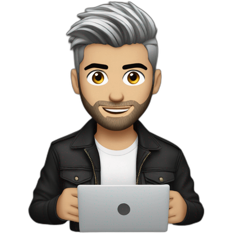 zayn malik with laptop emoji