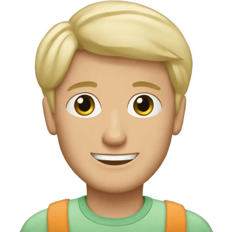 Green eyed short blonde hair guy with long black haired dachshund emoji