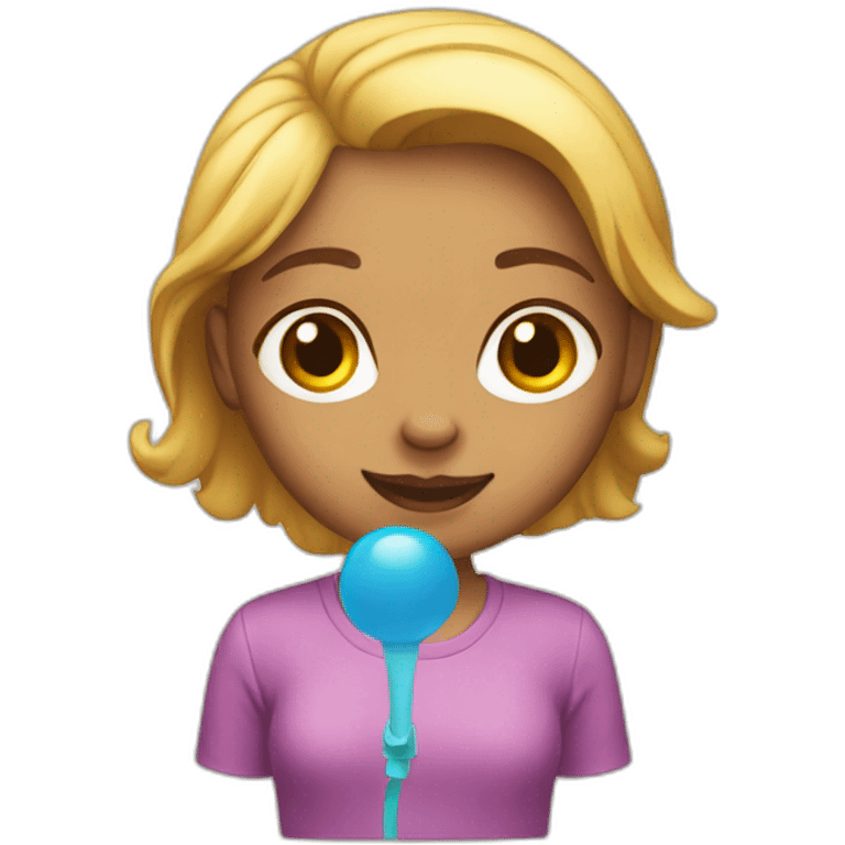 girl playing by herself emoji