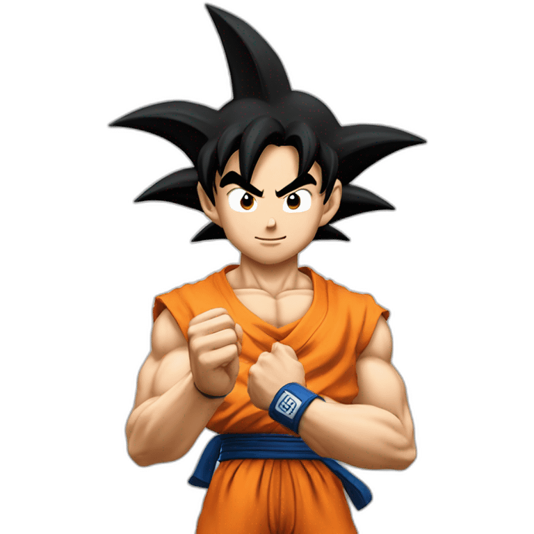 Goku avec de l'argent dans les mains emoji