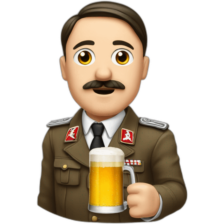 Hitler qui boit une biere emoji