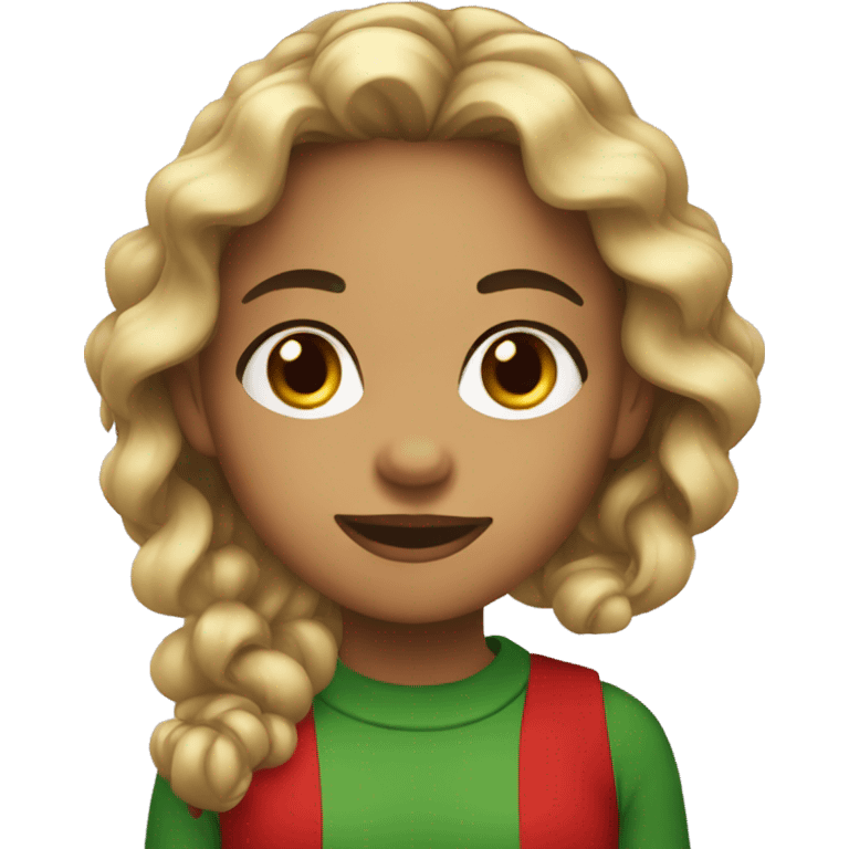 Girl ready for Christmas  emoji