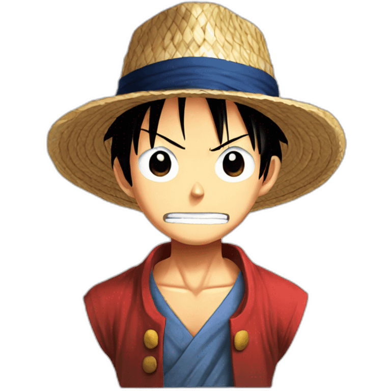 Straw hat luffy serious emoji