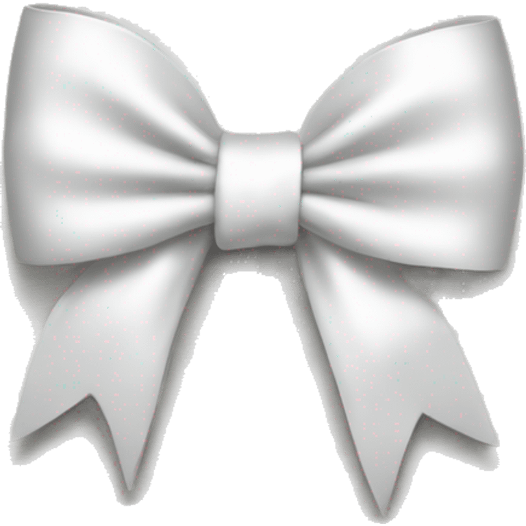 White bow on white bow emoji