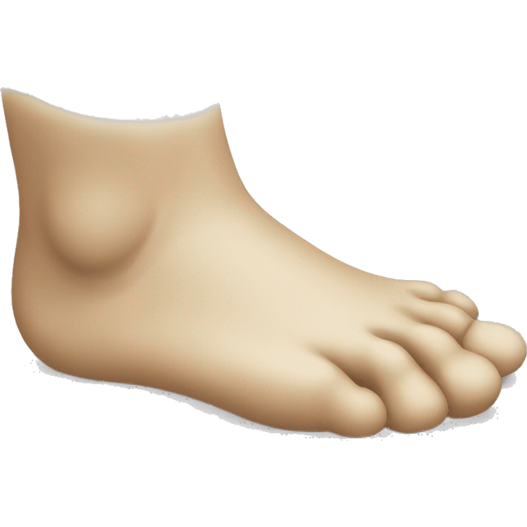 Foot with smiling face emoji