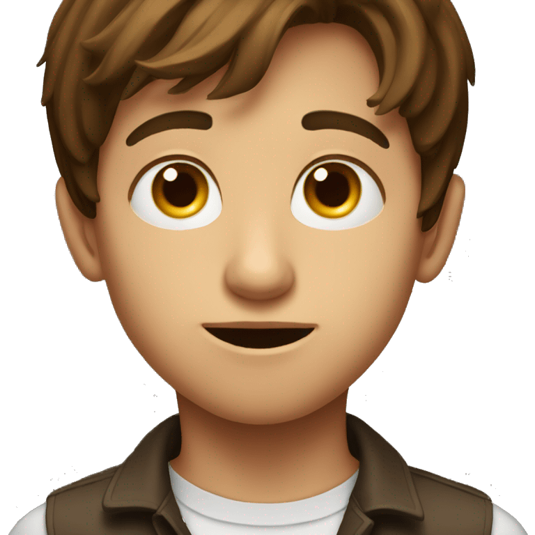 brown hair boy portrait looking at viewer emoji