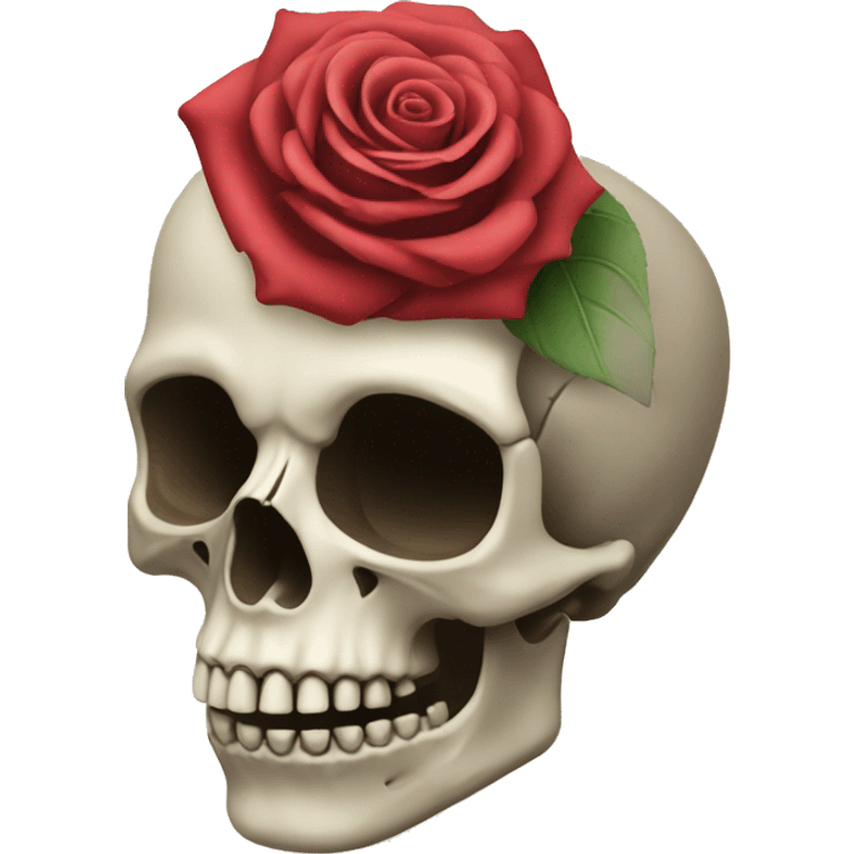 Skull with rose emoji