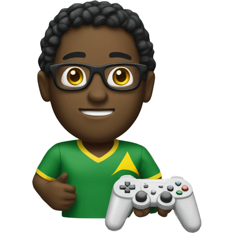 Jamaican with a controller emoji