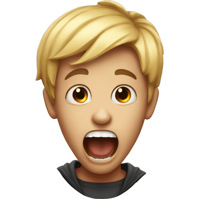 boy screaming Halloween  emoji