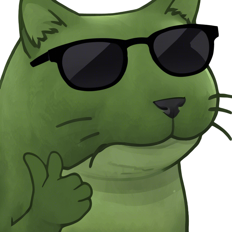 Cat with sunglasses emoji