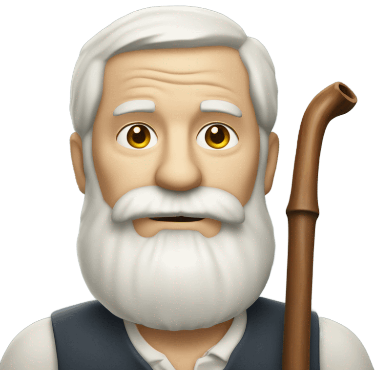 grandpa beard and pipe emoji