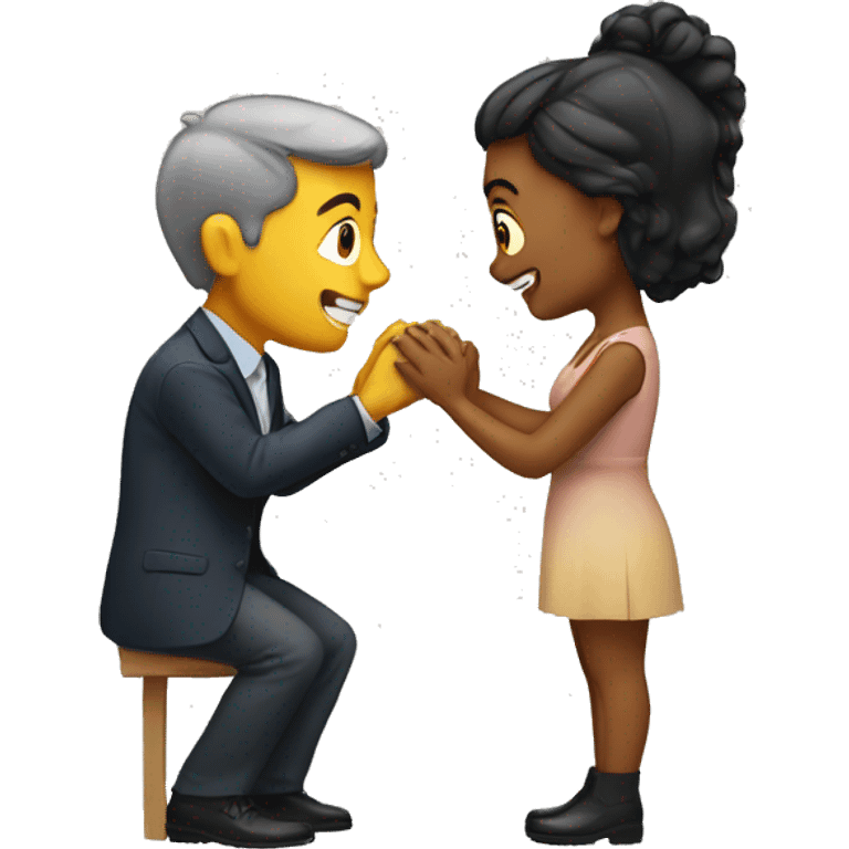 man proposing to  a women  emoji