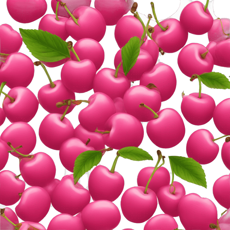 Pink cherries  emoji