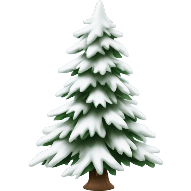  actual white fir christmas tree isolated.  emoji