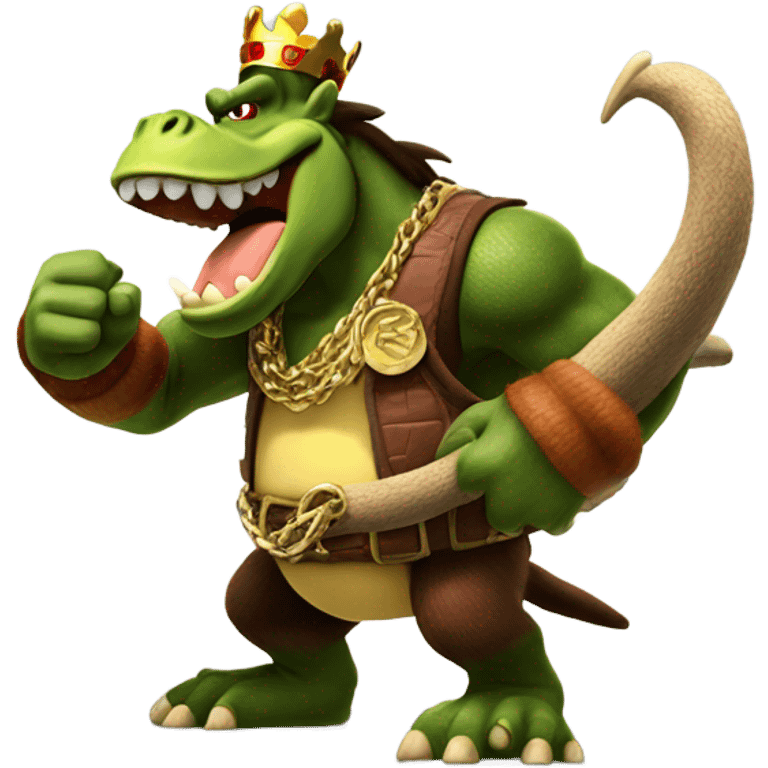 King K Rool fighting Donkey Kong emoji