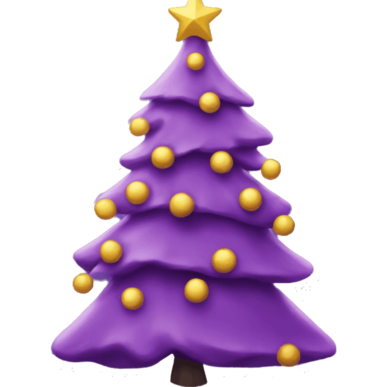 a purple Christmas tree  emoji