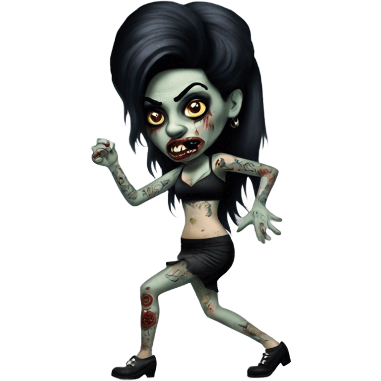 amy winehouse zombie dancing with tattoos emoji