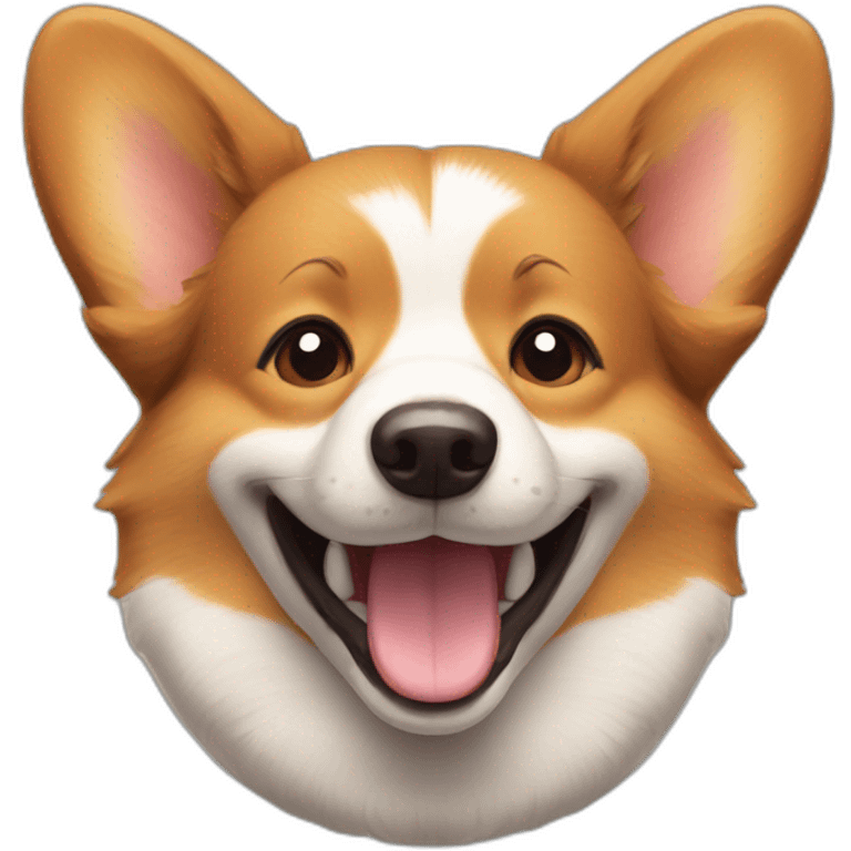 smiling brown corgi emoji