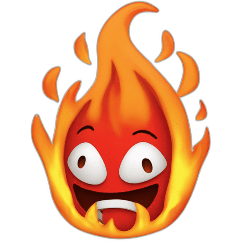 cœurrouge avec flammes emoji