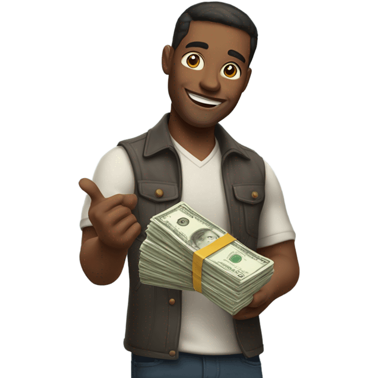 Man holding money  emoji