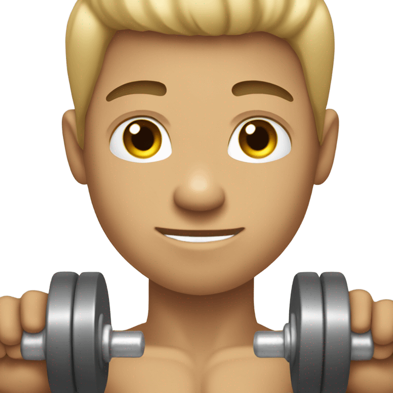 light skin tone hand lifting dumbbell emoji