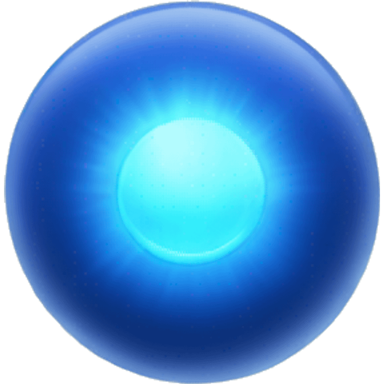 blue light sphere radiating aura  emoji