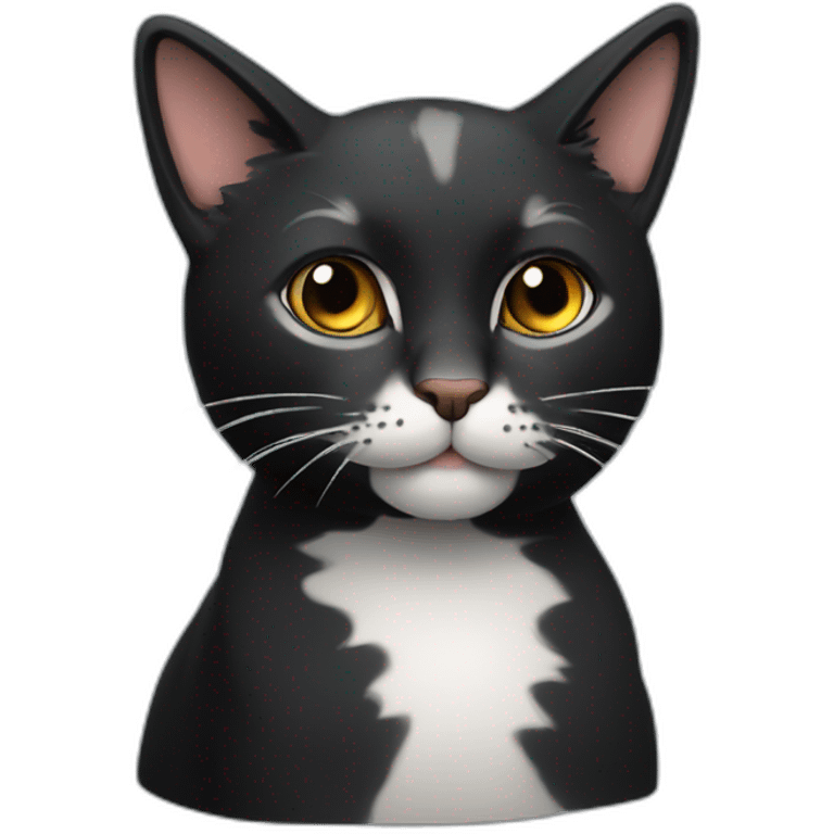 Gato negro llamado mac emoji