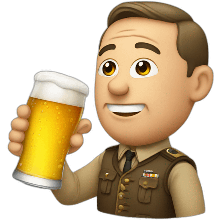 adolf himler drinking a beer emoji