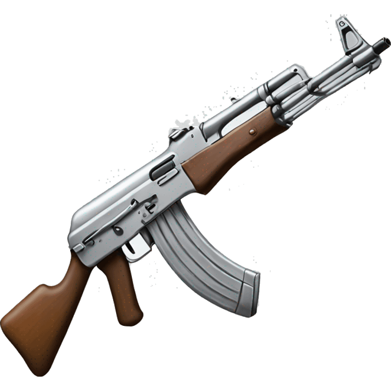 silver ak 47 emoji