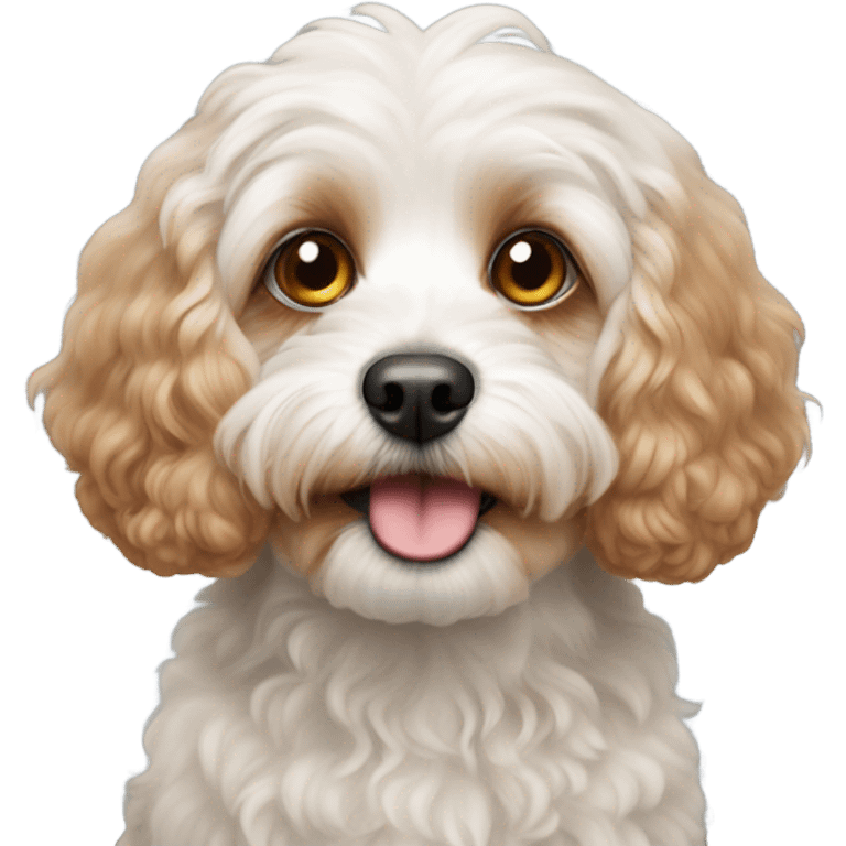 Cavapoo with two different eye colors emoji