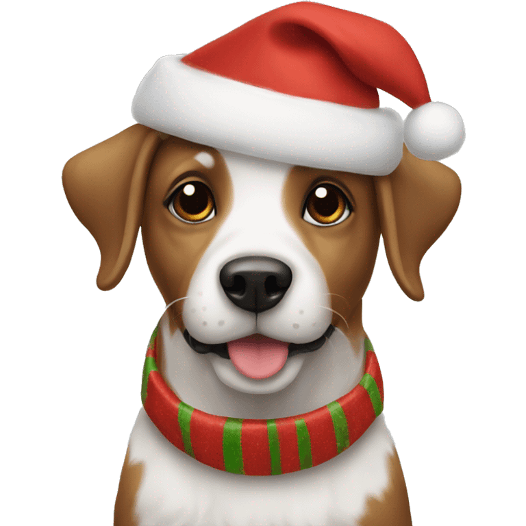 Christmas dog emoji