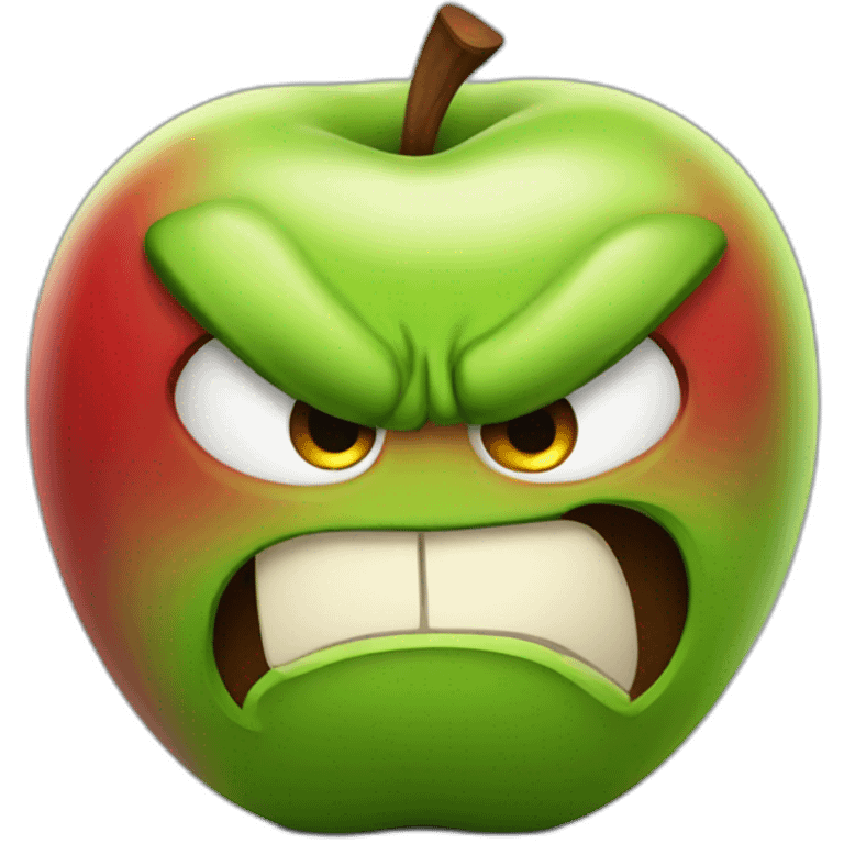 angry apple emoji