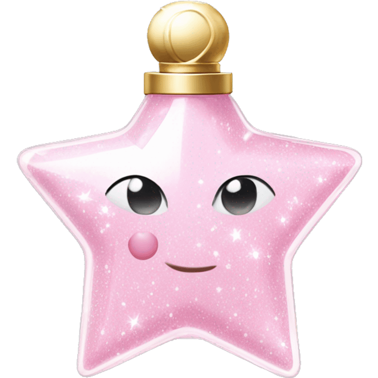 Light pink and white sparkly star dream perfume  emoji