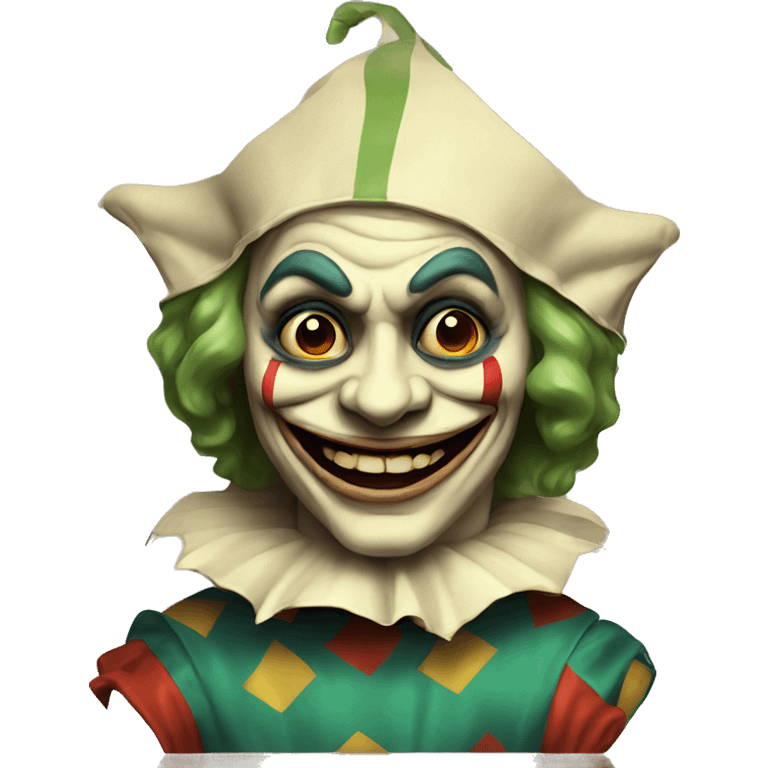 vintage scary jester  emoji