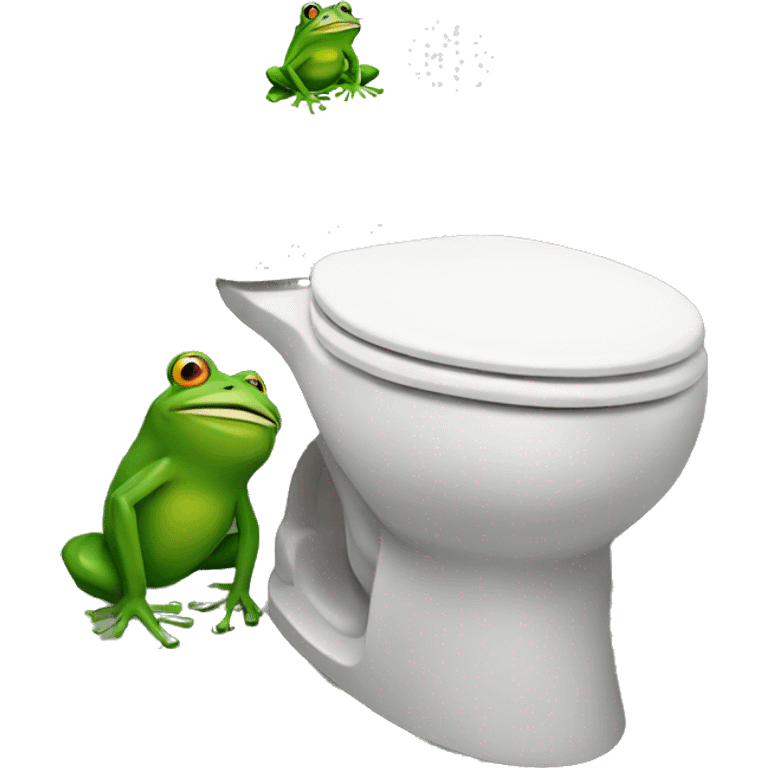 Frog on the toilet emoji