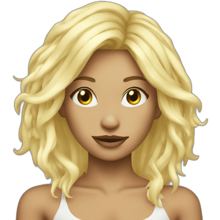 blonde rave  girl emoji